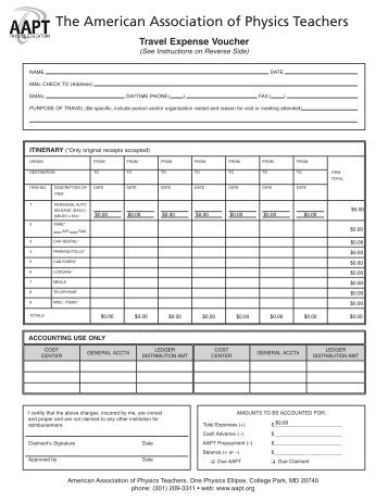Travel Voucher Form  Joint Office for Science Support  University 