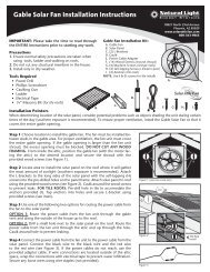 Gable Solar Fan Installation Instructions - Natural Light Solar Attic ...