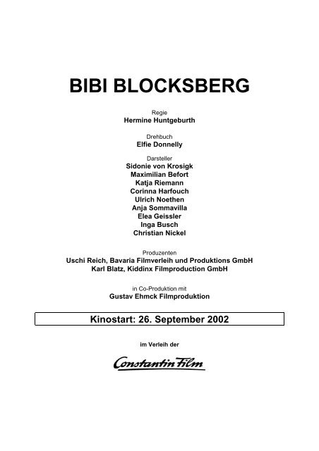 BIBI BLOCKSBERG - Dreharbeiten.de