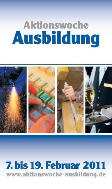 Veranstaltungsbroschüre (PDF) - Aktionswoche Ausbildung