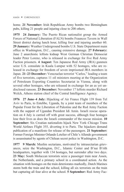 Historical Dictionary of Terrorism Third Edition