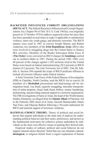 Historical Dictionary of Terrorism Third Edition