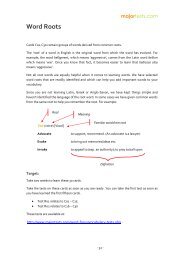 Word Roots - MajorTests.com