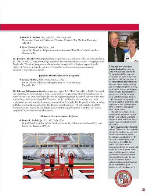 2009 Annual Report - College of Pharmacy - The Ohio State University