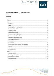 Nyheter Lack & Plast - CAB