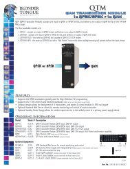 QAM TRANSCODER MODULE 1x QPSK/8PSK 1x QAM - Blonder ...