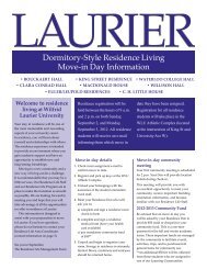 Dormitory-Style Residence Living Move-in Day Information - MyLaurier