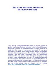 LIPID MAPS MASS SPECTROMETRY METHODS CHAPTERS