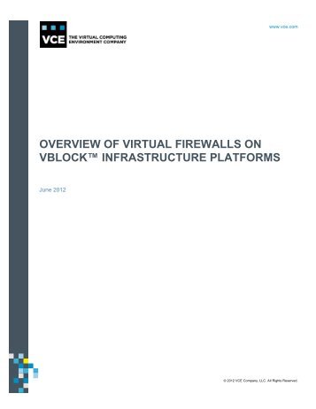 overview of virtual firewalls on vblock™ infrastructure platforms - VCE