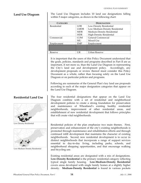 General Plan Policy Document (Adopted 7-11 ... - City of Wheatland