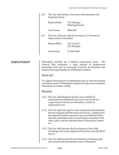 General Plan Policy Document (Adopted 7-11 ... - City of Wheatland