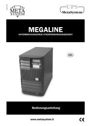 Handbuch MegaLine - Meta System Deutschland