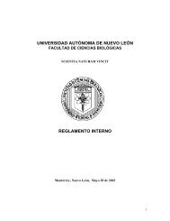 Reglamento FCB - Facultad de Ciencias BiolÃ³gicas UANL