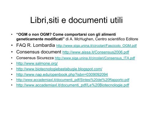 Dr. Piero Morandini: Alla ricerca di buoni caratteri: come ... - CusMiBio