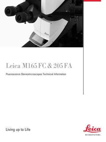 Leica M165FC Instructions Manual - Microscopic Imaging Core Suite