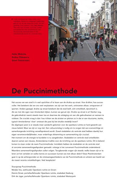 De Puccinimethode - Gemeente Amsterdam