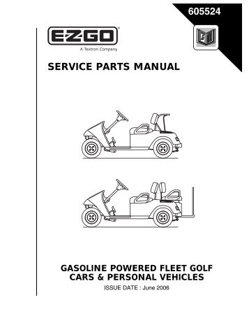 SERVICE PARTS MANUAL 605524 - Bennett Golf Cars