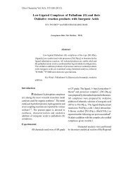 Low-Ligated Complexes of Palladium (O) and ... - Ultrascientist.org