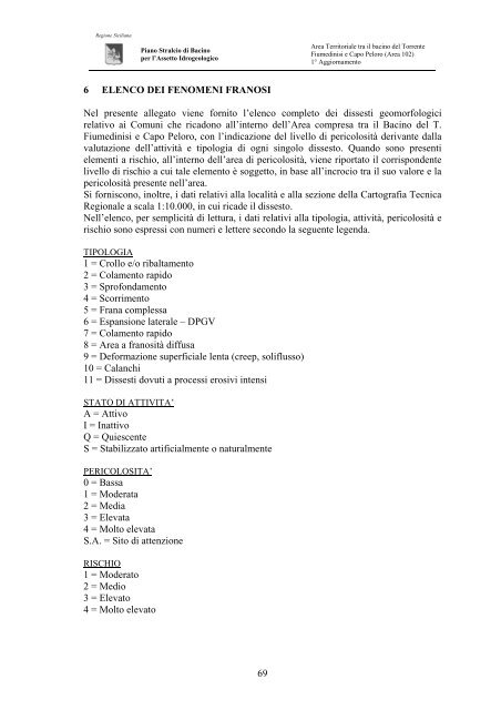 Piano Stralcio di Bacino per l'Assetto Idrogeologico (P.A.I.)
