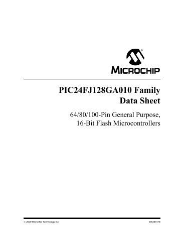 pic24fj128ga010 family - Microchip