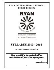 SYLLABUS 2013 - 2014 - Ryan International School