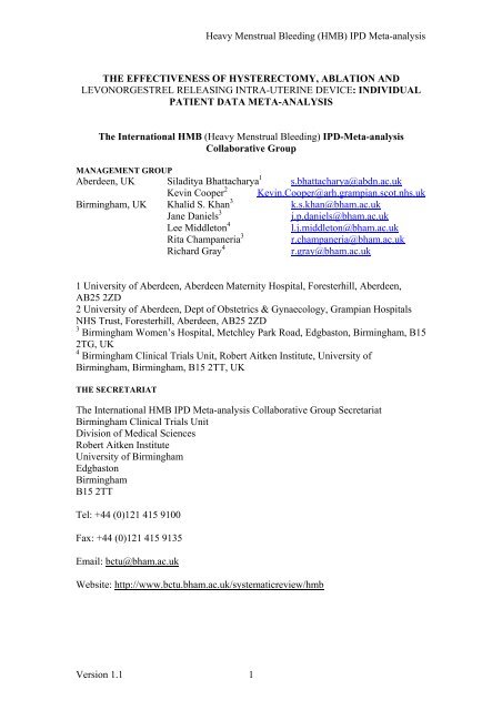 HMB_IPD_Study_protocol - University of Birmingham