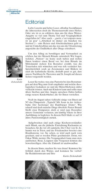 Gemeinde Journal Winter 2012 - Ev.-Luth. Kirchengemeinde Altona ...