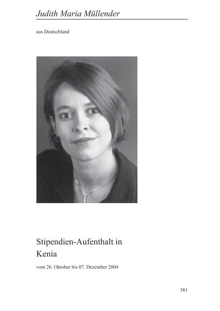 Judith Maria Mullender Heinz Kuhn Stiftung