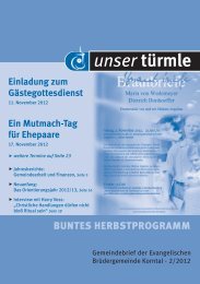 unser türmle - Brüdergemeinde Korntal