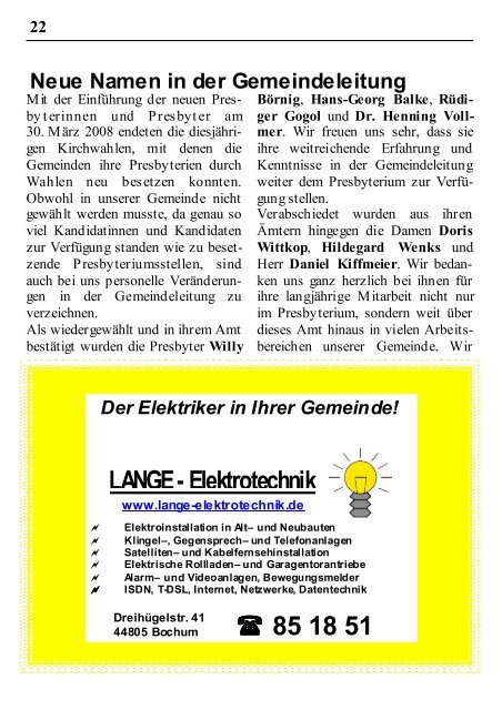 Gemeindebrief 02 - Evangelisch in Hiltrop Erlöserkirche ...