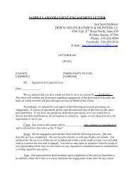 sample lawyer-client engagement letter - Wichita Bar Association