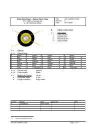 Cable Data Sheet â Optical Fibre Cable CTC LSZH; universal use 4 ...