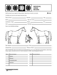 INDIVIDUAL HORSE RECORD - Washington State University