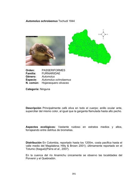 Ortalis guttata columbiana Orden: GALLIFORMES ... - Cortolima
