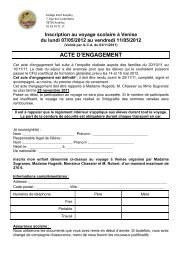 ACTE D'ENGAGEMENT - Collège Saint-Exupéry Andrésy