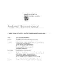 Protokoll - Einwohnergemeinde Wangen bei Olten