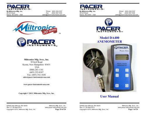 Miltronics 10075-DA400 User Manual Rev 2.7.pdf - Pacer Instruments