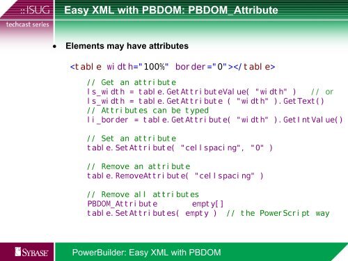 Easy XML with PBDOM - Sybase