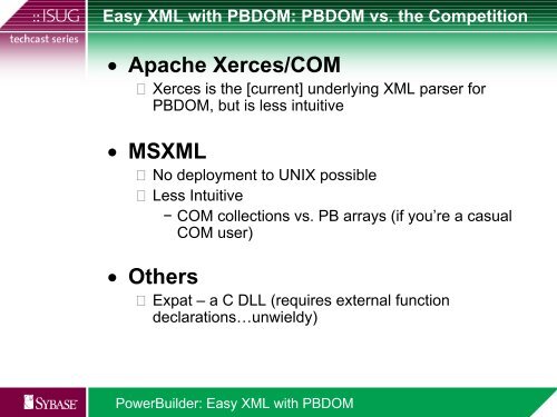 Easy XML with PBDOM - Sybase