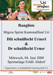 Rangliste 2008 - Leichtathletik Club Altdorf - LC Altdorf