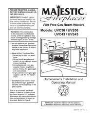 Vermont Castings UVC36 Installation Manual - Hansen Wholesale