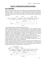 Cap. IV - Elementi del circuito di controllo.