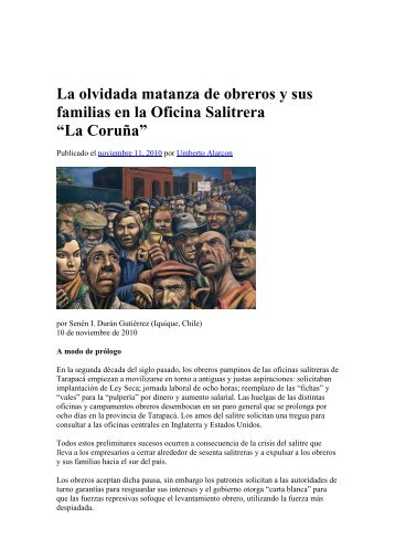 La Matanza en la Oficina Salitrera La CoruÃ±a - Luis Emilio Recabarren