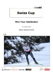 Rangliste Distanz - Swiss-Ski