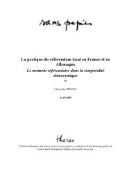 La pratique du référendum local en France et en ... - Cornell University