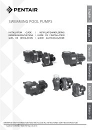 sWIMMInG Pool PuMPs - Pentair Pool Europe