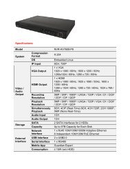 Specifications: Model NVR-HV7608-P8 System ... - CCTV Direct