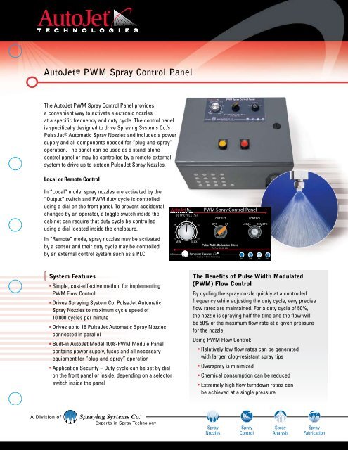 AutoJet® PWM Spray Control Panel - SGN Tekniikka Oy