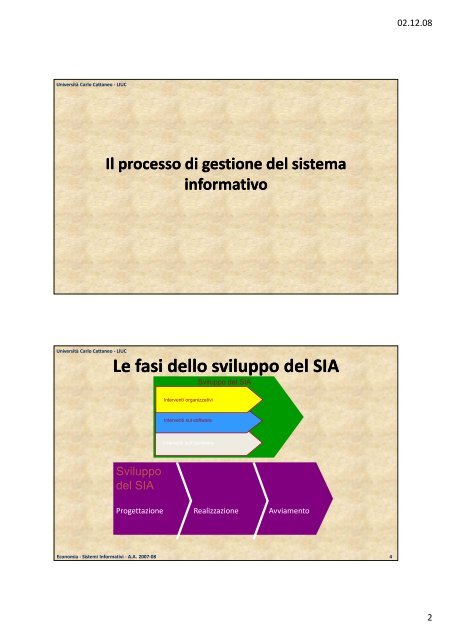 Slide - Università Carlo Cattaneo