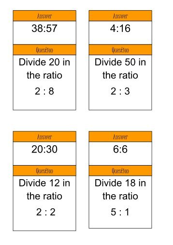 sharing ratio - Mr Barton Maths